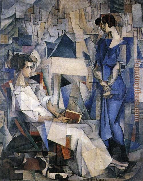 Diego Rivera Portrait of Two Women